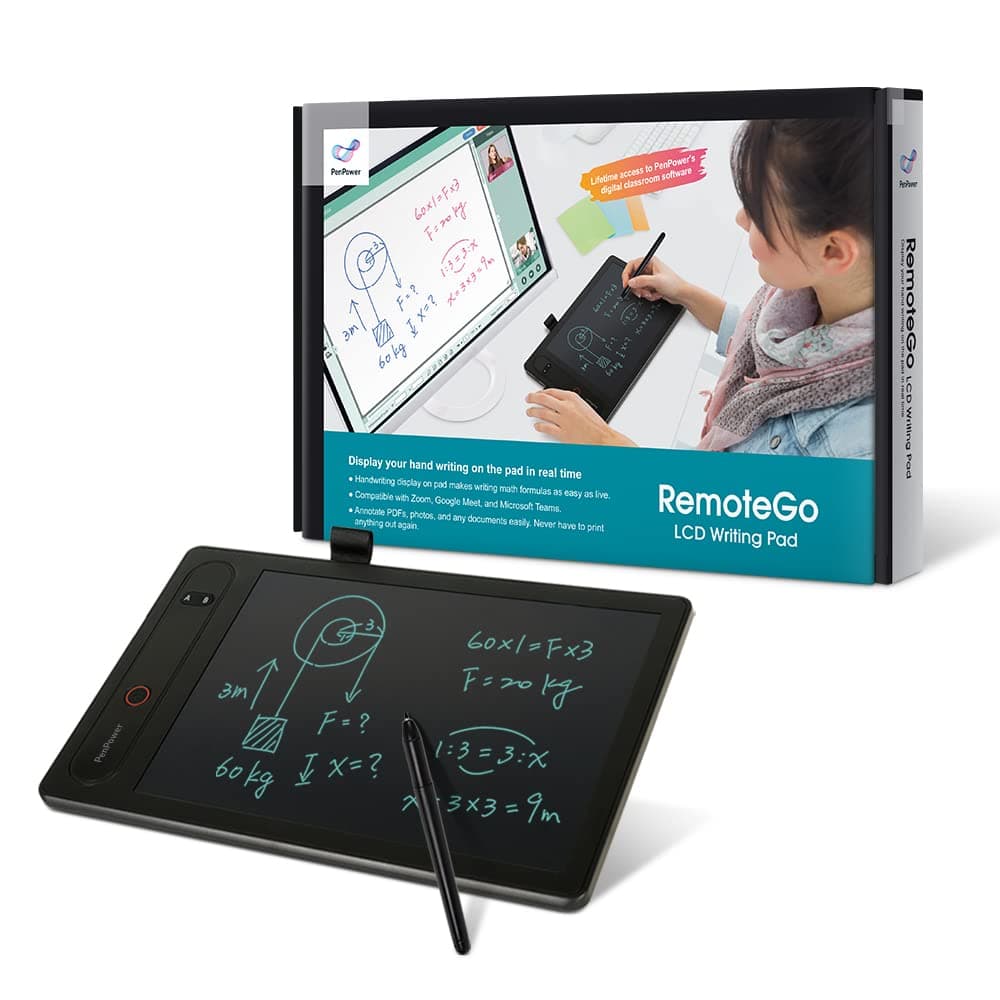 - RemoteGo LCD Writing Pad | 2nd Generation | Visible Handwriting | 3-in-1 Software with Digital Whiteboard, Annotation, and Screen Recording | for Online Course Recording and Remote Teaching