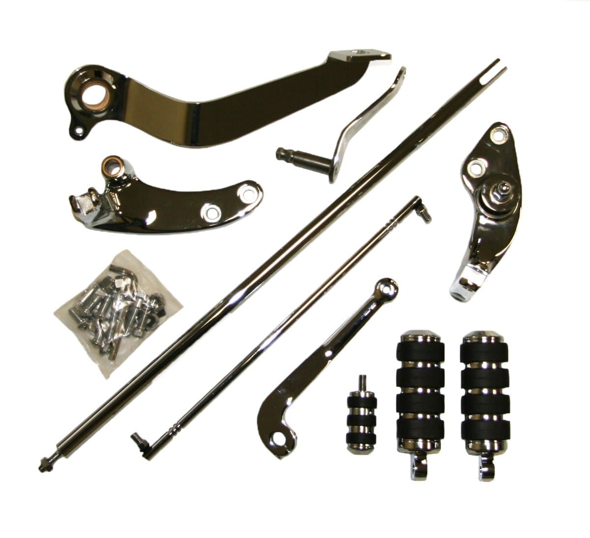 Chrome Forward Controls with Pegs & Levers 1993-2009 for Harley Dyna Low Rider