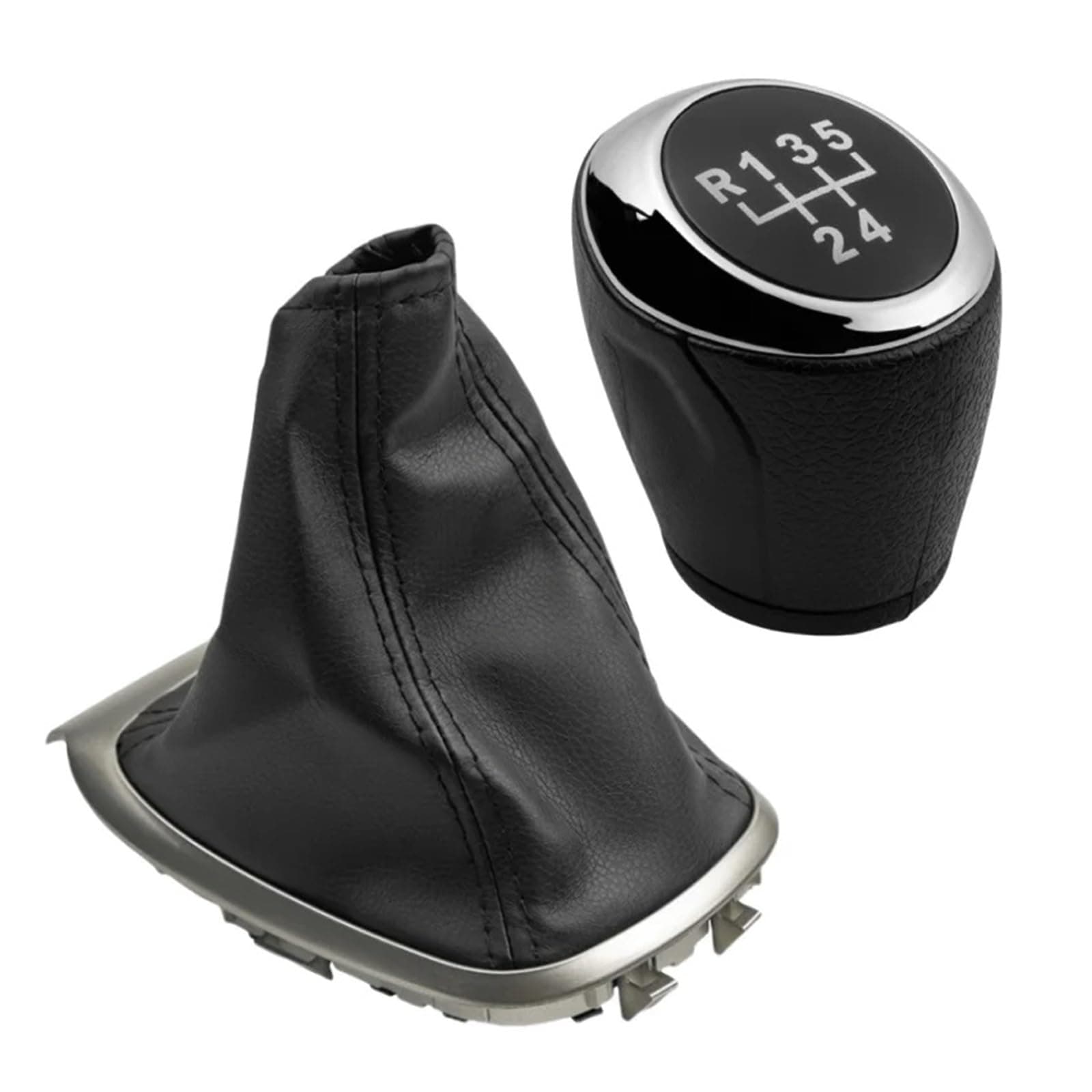 Gear Stick Knobs 5/6Speed Hand for Speed Ball Gear Shift Knob Gaiter Boot Dustproof Cover for Chevy for Aveo for Sonic T300 2011-2015(5speed Set)