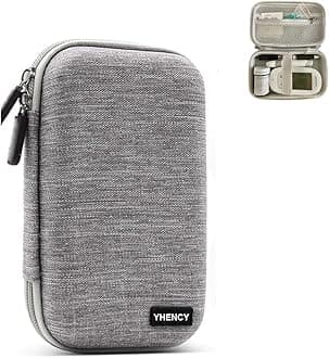 Hard Shell Diabetic Supplies Bag Carrying Case Organizer For Diabetes Testing Kit, Blood Glucose Monitor Kit with Meter, Blood Sugar Test Strips, Lancets, Lancing Device, Alcohol Wipe (A-Gray, Small)