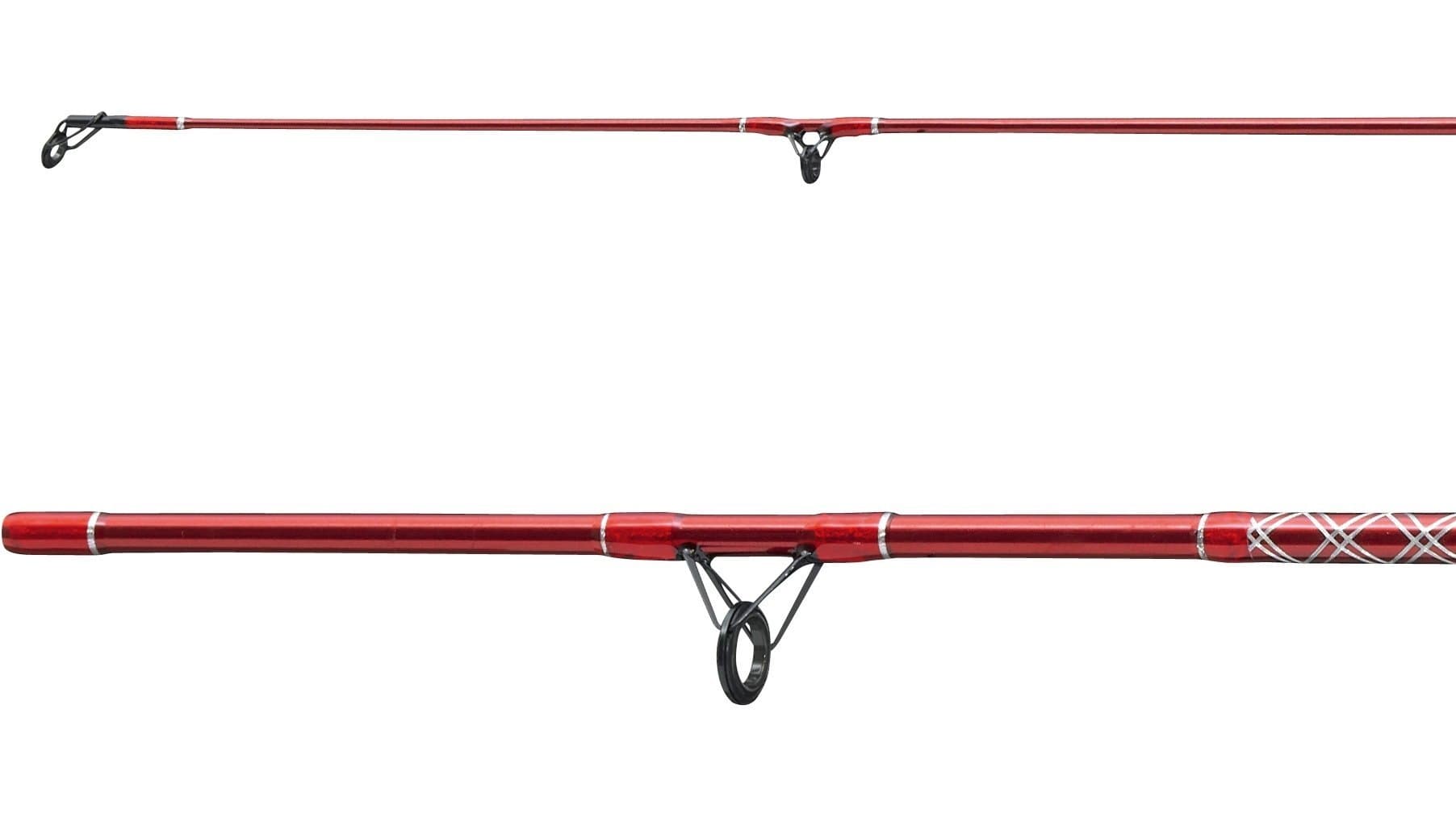 FLADEN 2.1 and 2.7m REDSTICK 2 Piece General Use Composite (Red and Pink) Allround Spinning Fishing Rod for Sea and Freshwater