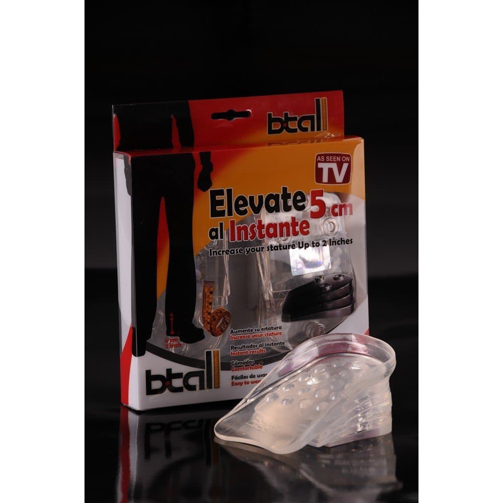 Btall: Elevate 5cm in an Instant 2-layer Height Increase Elevator Shoes Insole for Men or Women, Great for Meetings, Datings, Any Occassions