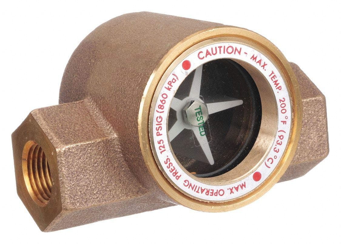 W.E. Anderson® MIDWEST Sight Flow Indicator, SFI-100-1/2, 1/2" Body, Single Window