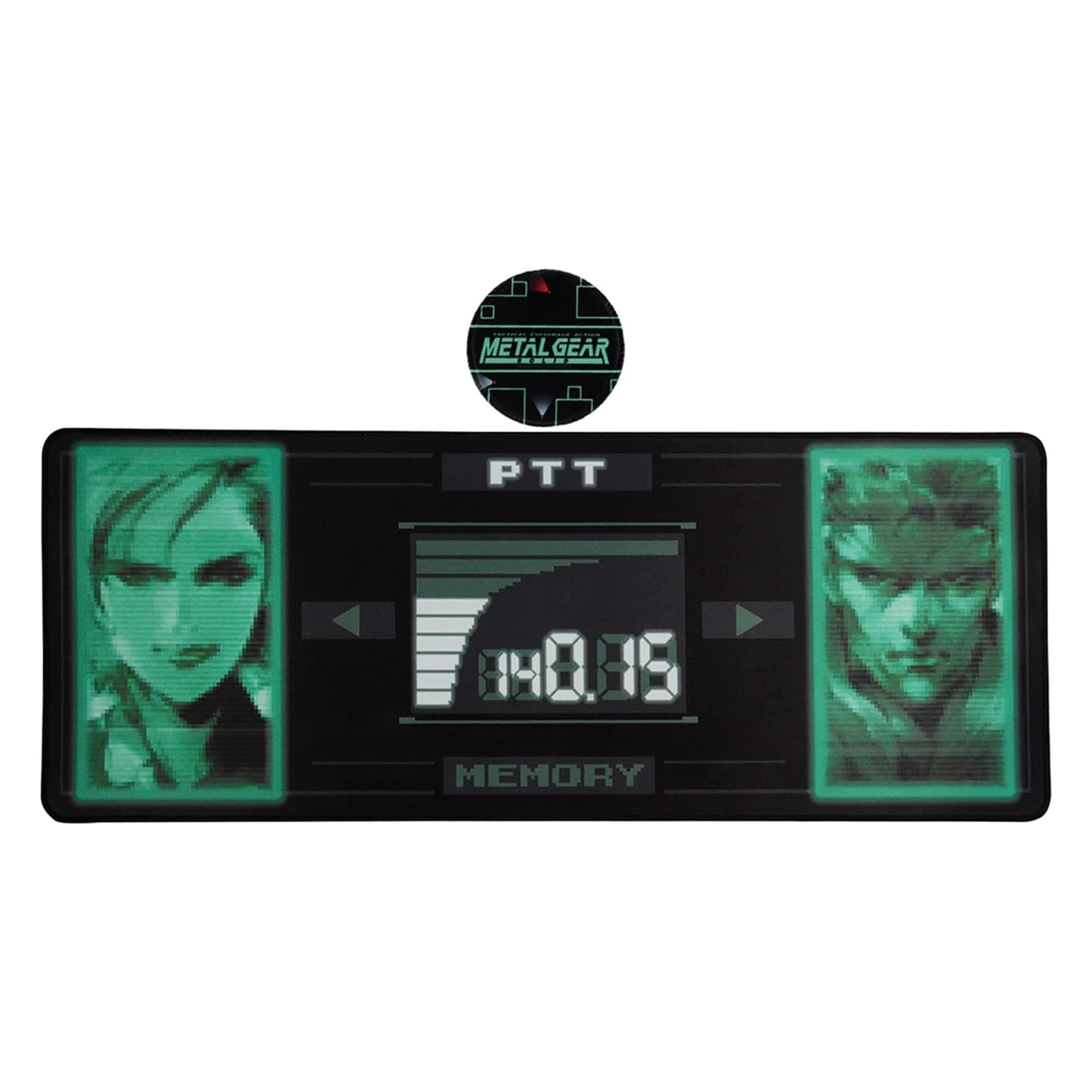 Metal Gear Solid XL Desk Pad & Coaster Set – Large Gaming Pad for Video Game Fans & Collectors - Fits Keyboard and Mouse