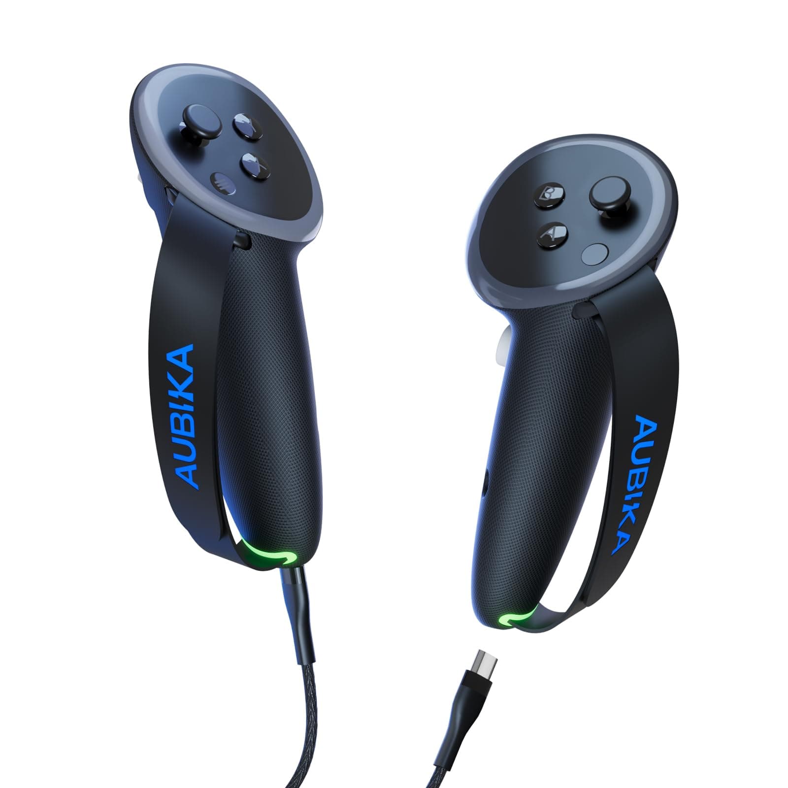 Rechargeable Controller Grip Cover for Meta Quest 3 / Quest 3S / Oculus Quest 3 with 2 Extra Batteries and Charging Cable, VR Accessories, Adjustable to Fit Your Hand Size