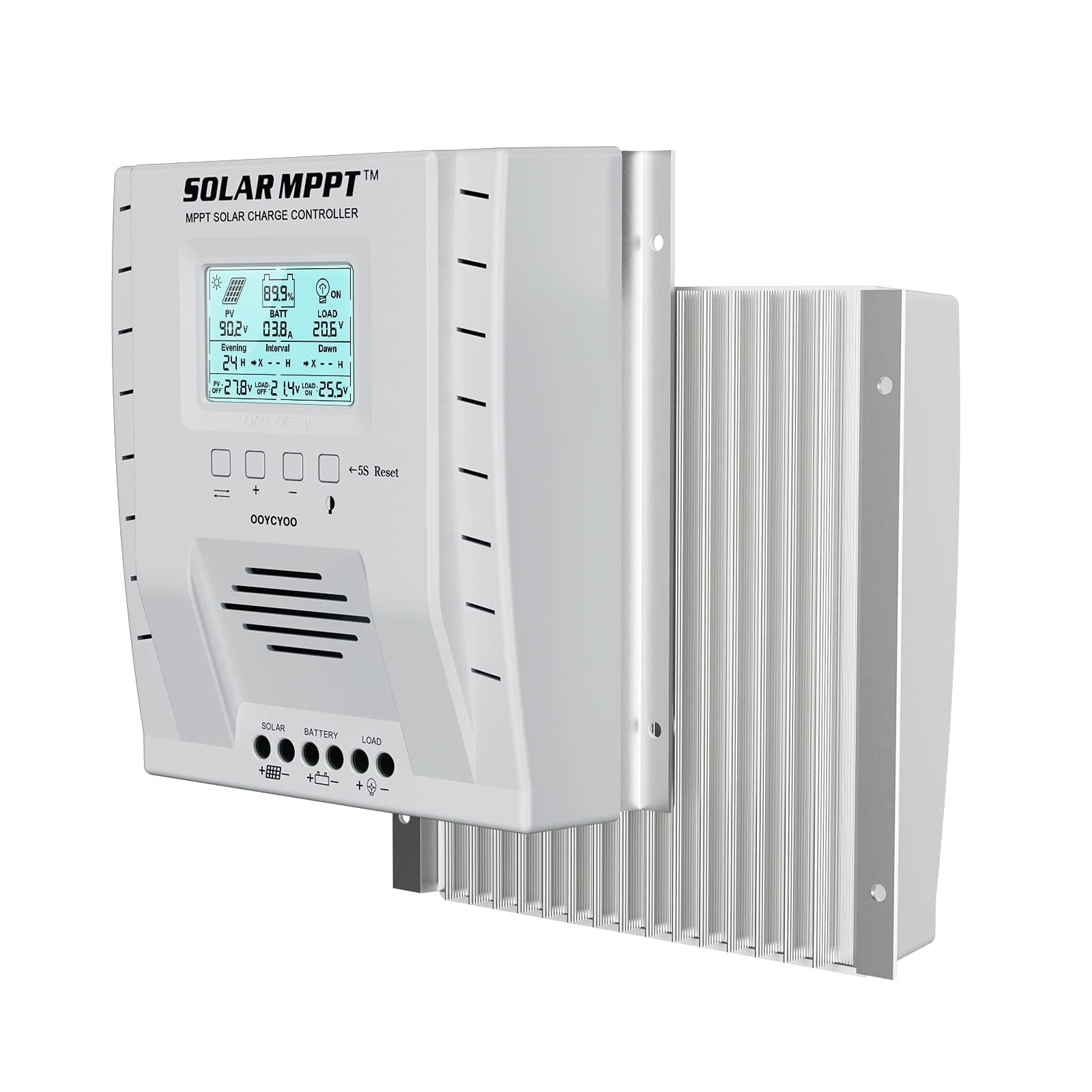 MPPT Charge Controller 60 amp 12V/24V Auto, 60A Solar Panel Charge Regulator with Blacklight LCD Display Max 100V for Lead-Acid Sealed Gel AGM Flooded Lithium Battery