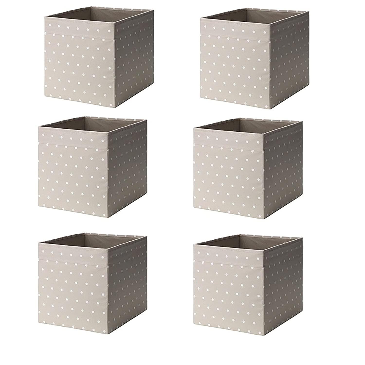 Drona Box (Beige Dotted, 6 Pack (L:15" x W:13" x H:13"))
