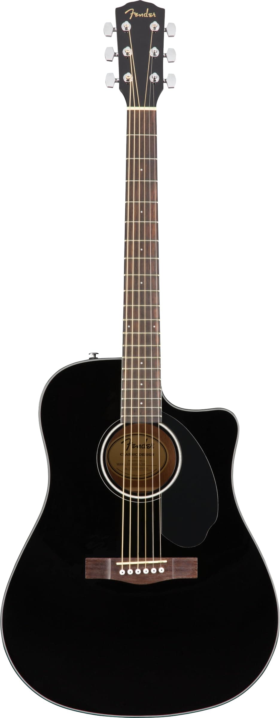 CD-60SCE Dreadnought, Walnut Fingerboard, Black, Comes with Free Virtual Lessons