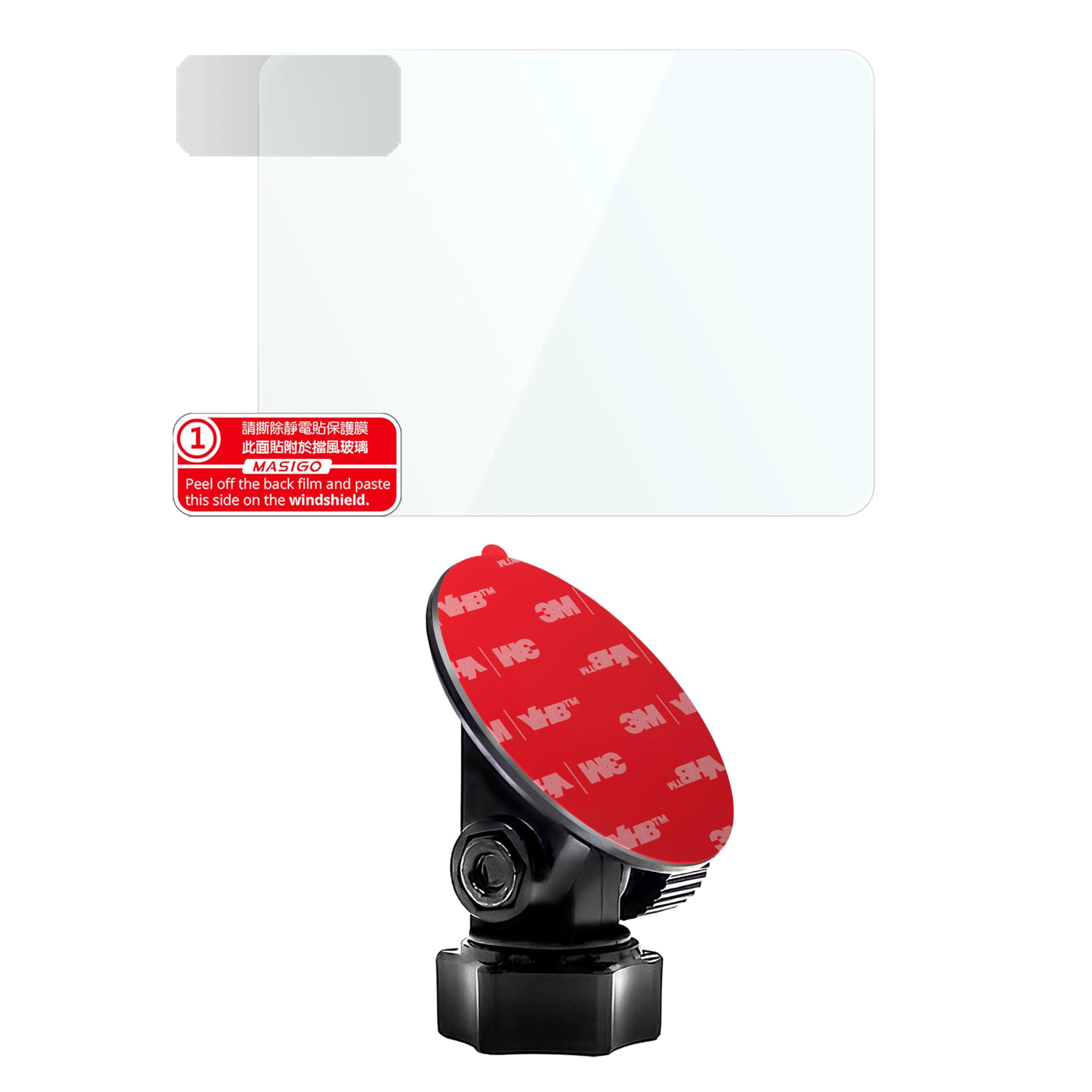 Dash Cam Adhesive Mount Bracket and Car Windshield Electrostatic Film for Mounting Nextbase 512GW 112 212 312GW 412GW 512GW 612GW