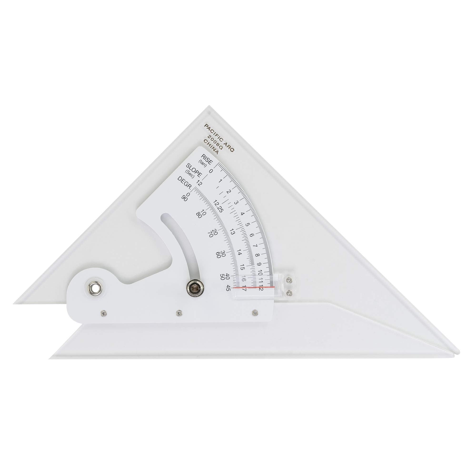 Adjustable 8 Inch Triangle Plain Edge for Drafting, Architect, Engineer