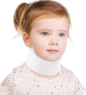 Kids Neck Brace for Neck Pain and Support, Soft Foam Cervical Collar Adjustable Youth Neck Support for Childrens Whiplash and Childs Torticollis Neck Stabilizer