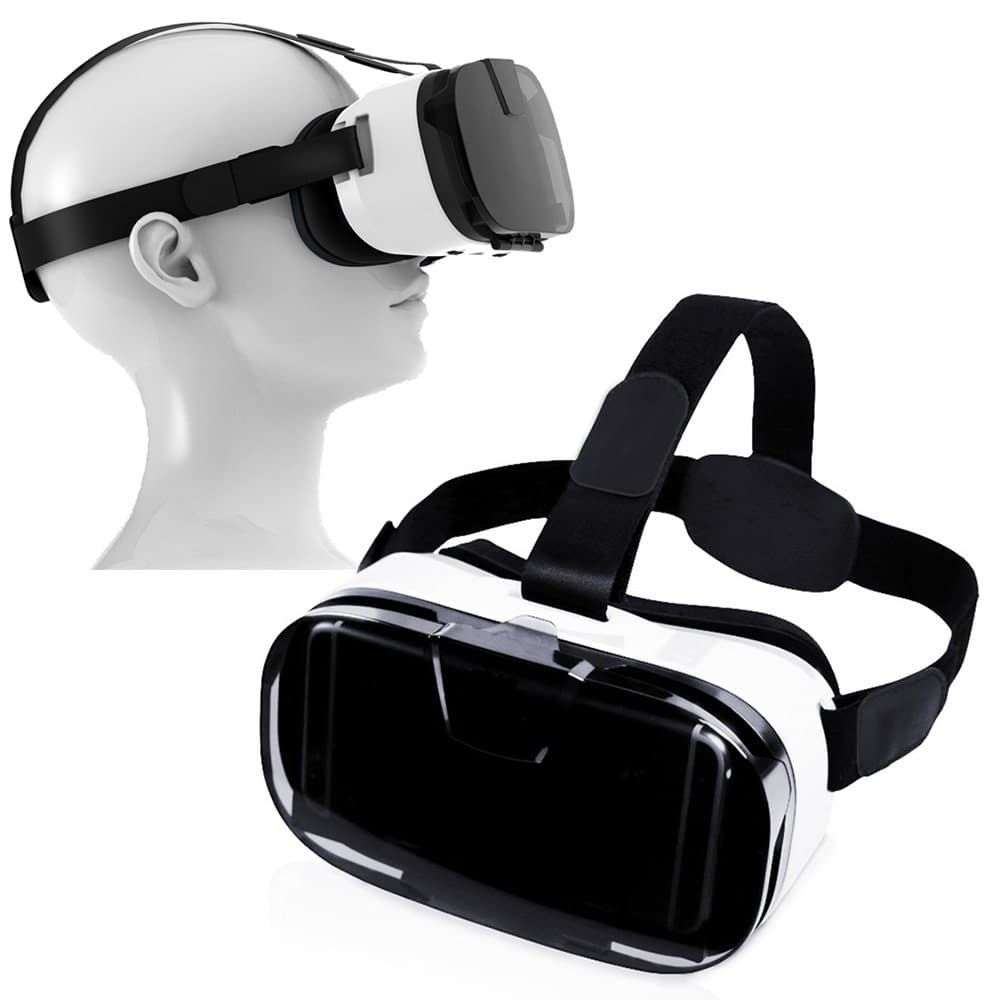 JUSTOP 3D VR Glasses Virtual Reality Headset Box for 4~6.5 inch Screen for Smartphones Iphone Samsung LG Sony Etc