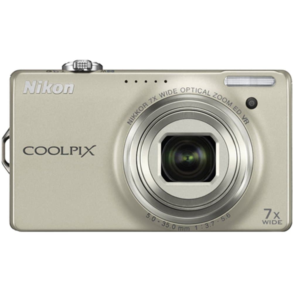 Nikon Coolpix S6000 14.2 MP Digital Camera with 7x Optical Vibration Reduction (VR) Zoom and 2.7-Inch LCD (Silver)