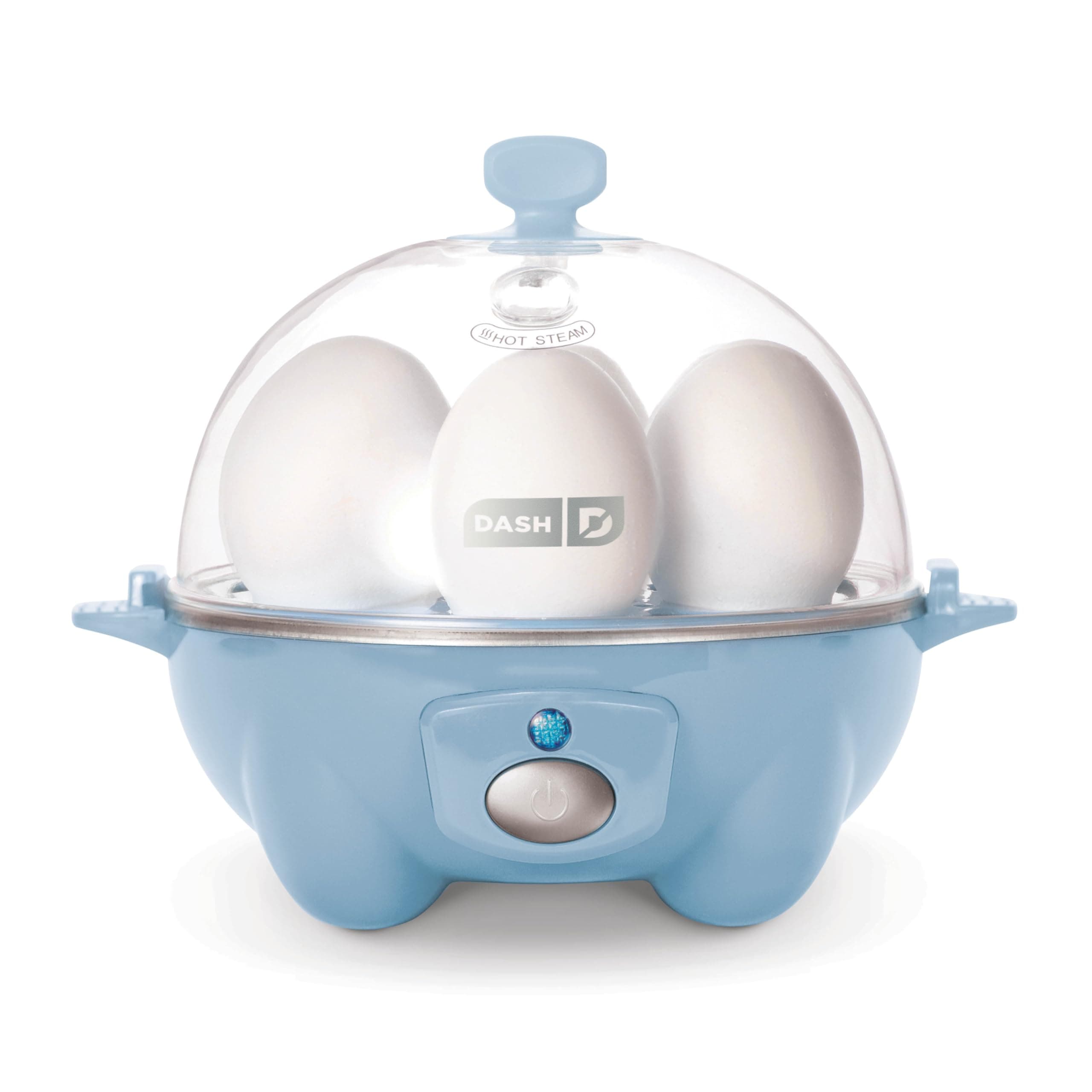 DASH Rapid Egg Cooker: 6 Egg Capacity Electric Egg Cooker for Hard Boiled Eggs, Poached Eggs, Scrambled Eggs, or Omelets with Auto Shut Off Feature - Dream Blue