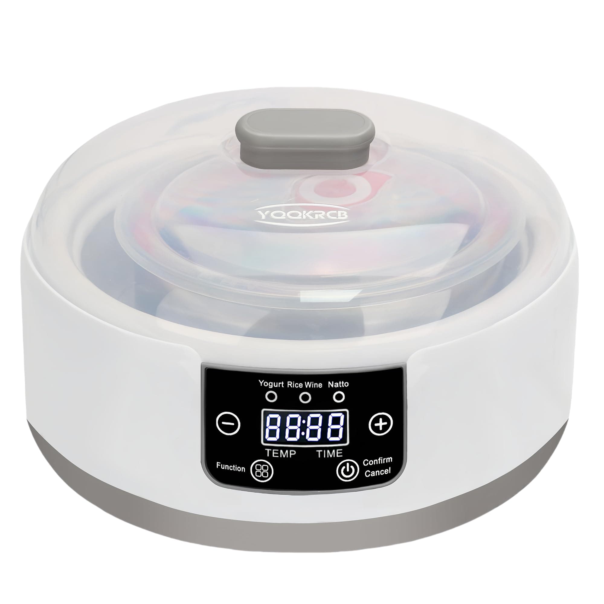Automatic Yogurt Maker with Adjustable Temp(90°F-113°F) & Time(1-42h) Control with Three Modes,Real-Time LED Countdown Display,304 Stainless Steel Inner Bowl(1.3-quart)