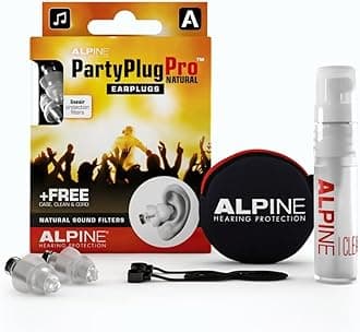 PartyPlug Pro Reusable Ear Plugs - Noise Reduction Filtered Ear Plugs for Party and Clubbing - Contains Premium Linear Filter for Musicians - 1 Pair Reusable Soft Invisible Earplugs