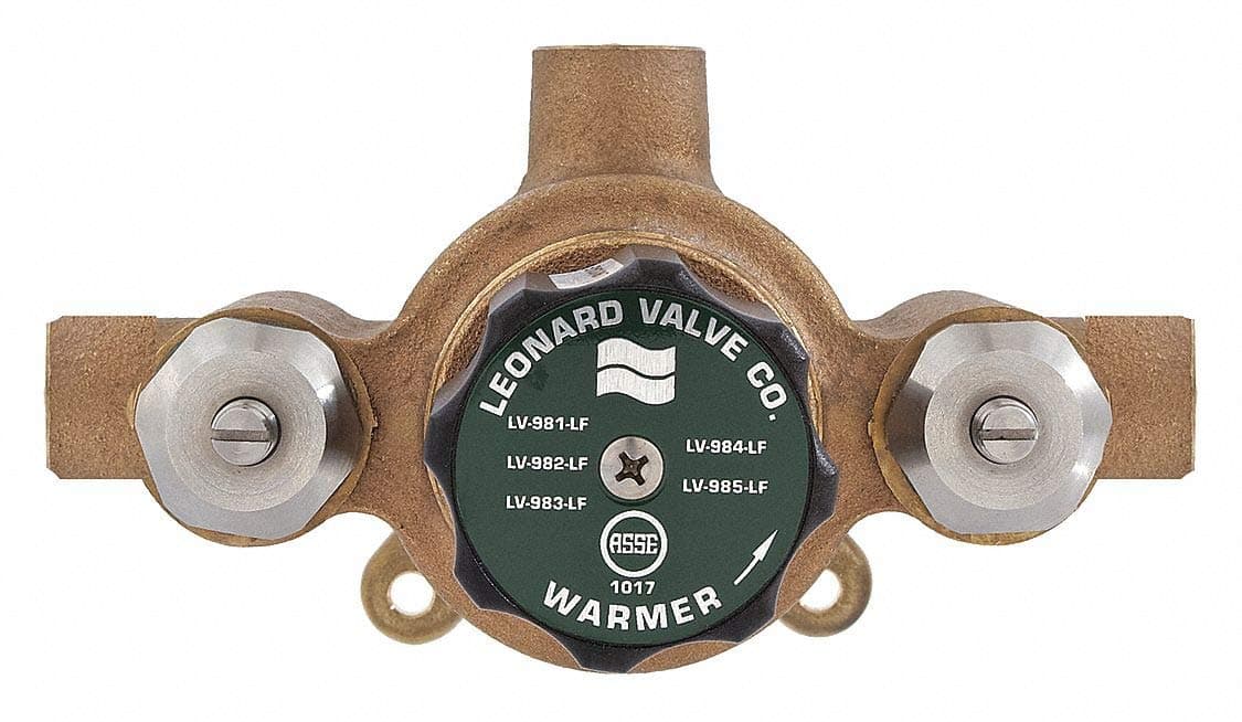 Thermostatic Mixing Valve, Bronze, Sweat