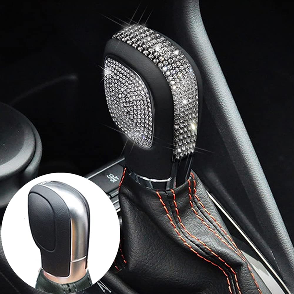 Thor-Ind Bling Gear Shift Knob Trim Cover Protector Compatible with Volkswagen VW Atlas Tiguan Beetle Golf Jetta Passat CC