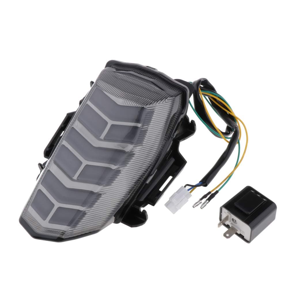 perfk LED Brake Light Indicator Flashing Tail Light For YAMAHA YZF-R15 V3 + Adapter