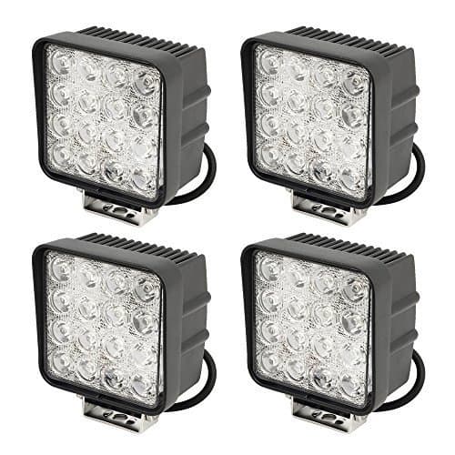 Greenmigo LED Work Lights, Backup Lights for Tractor, Digger 3800 Lm 6000 K 67IP 48 W LED, Pack of 4 [Energy Class A+]