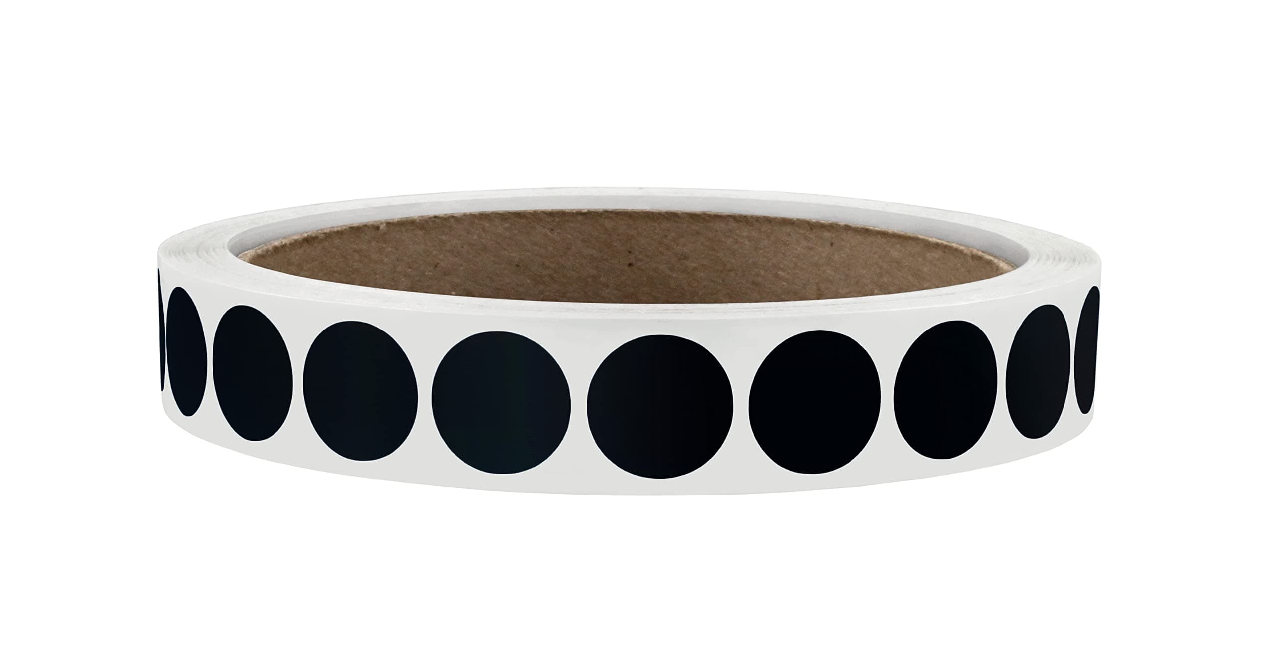 Roll Products 119-0002 Adhesive Dot Label, 1/2" Diameter, For Inventory and Marking, Black (Roll of 1000)