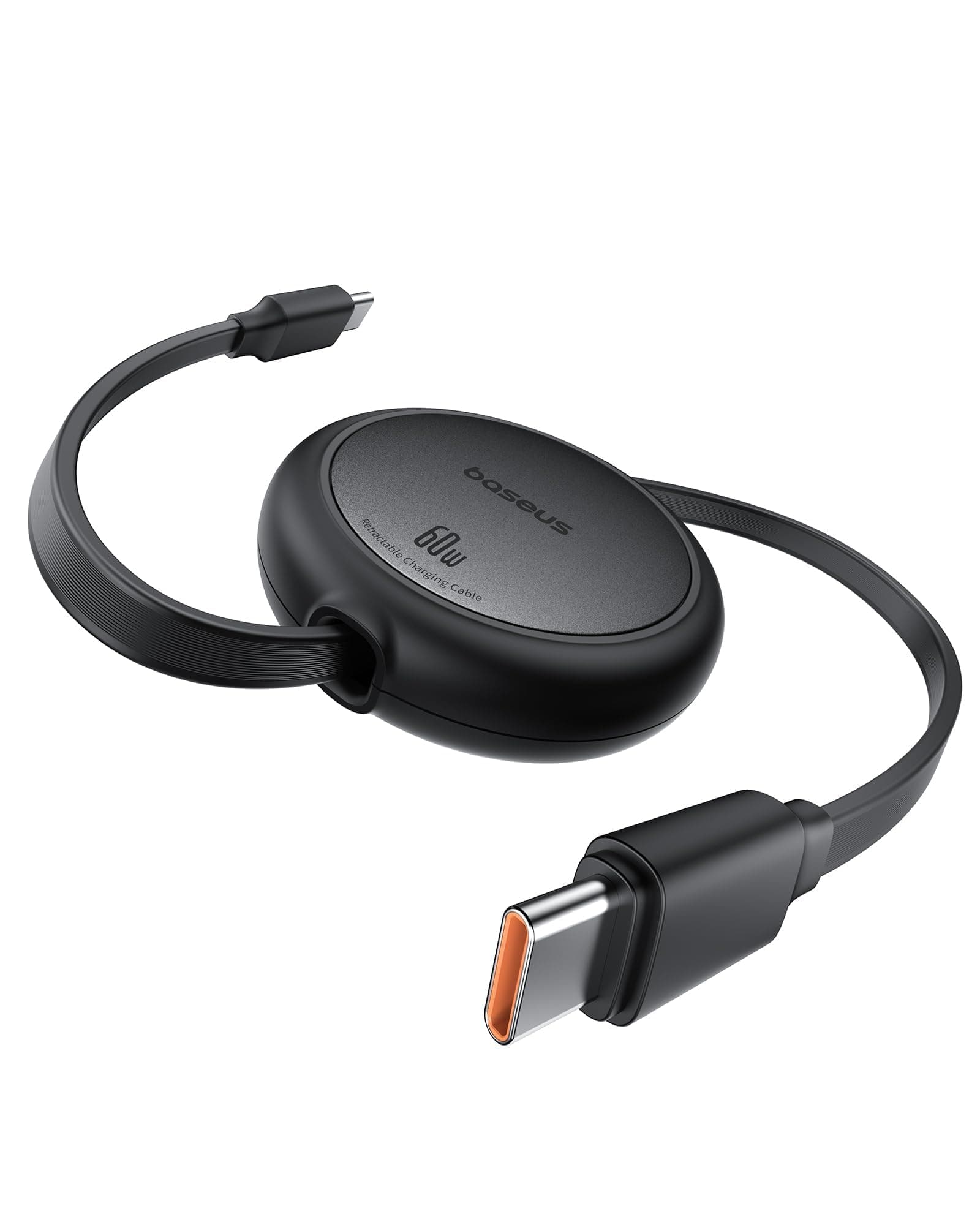 Excefore USB C Cable, Ultra Mini 60W Retractable USB C to USB C PD 3A Fast Charging Cable, 4-Stage Length Preset USB Type C Charger Cable for iPhone 15 Series, MacBook, iPad Pro, Galaxy S24/S23