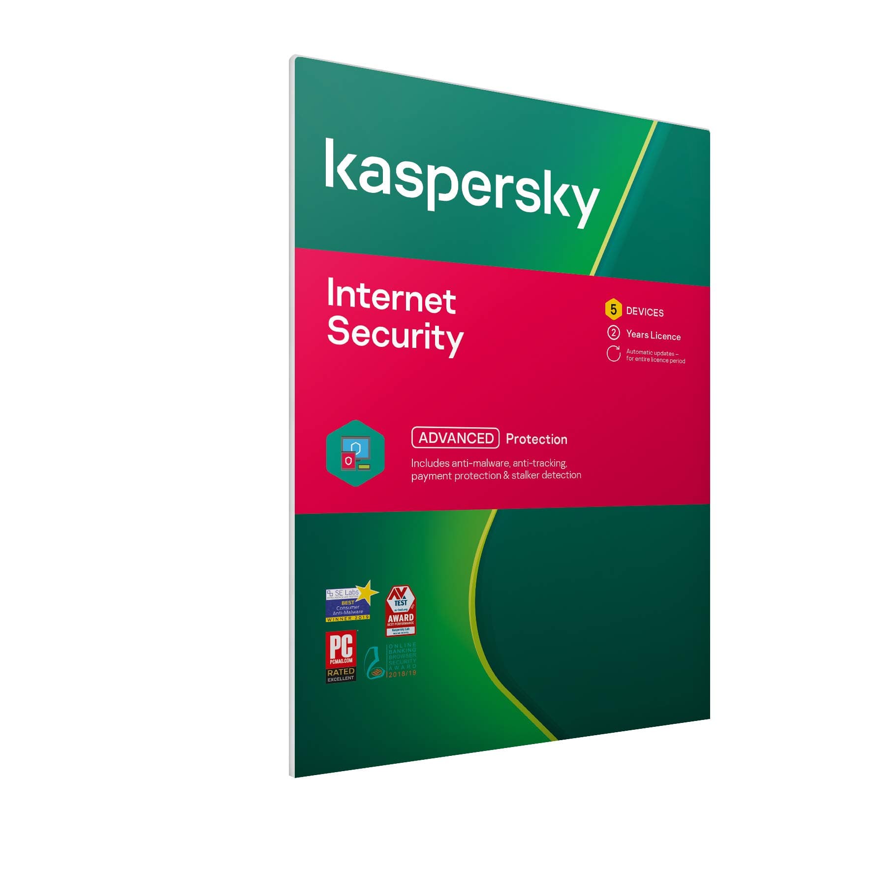 Kaspersky Internet Security 2021 | 5 Devices | 2 Years | Antivirus and Secure VPN Included | PC/Mac/Android | UK Activation Code by Post