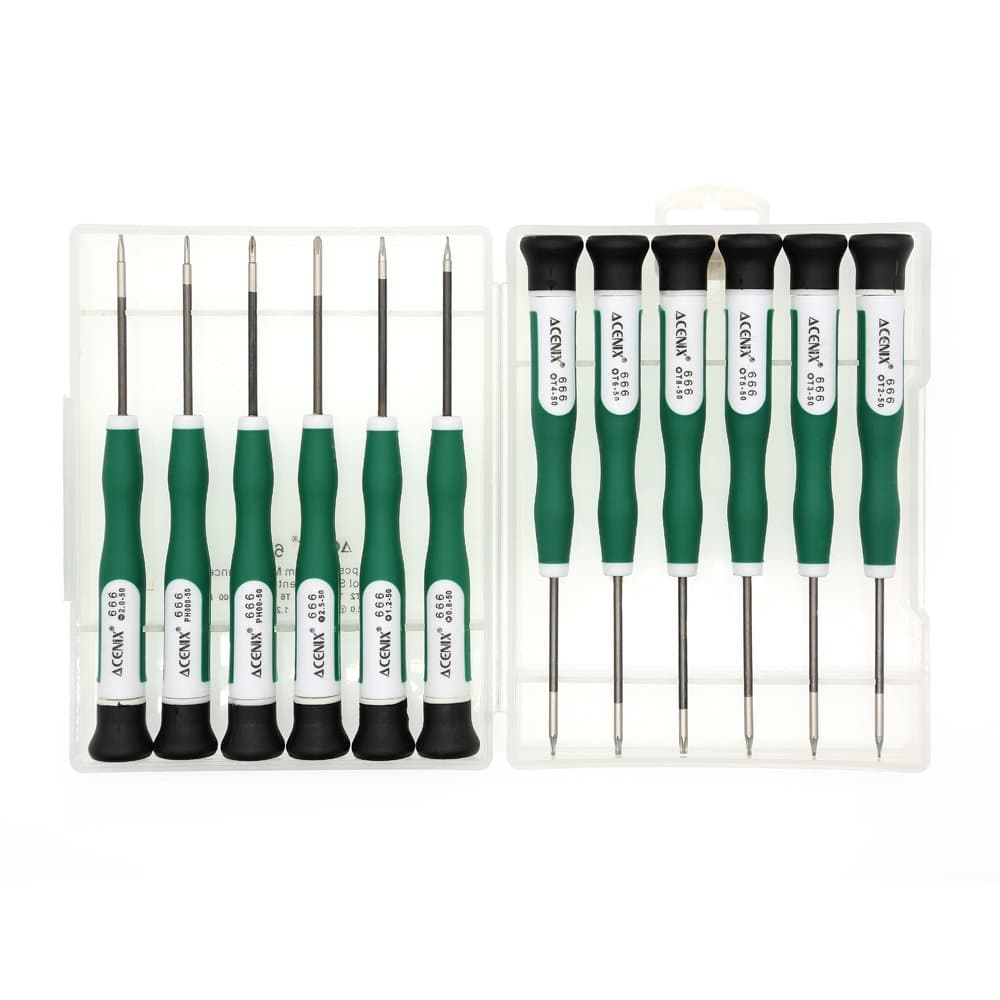 12 in 1 Precision Screwdriver Repair Tools Kit with 5 Point Pentalobe Phillips Flat Torx T2 T3 T4 T5 T6 T8 for iPhone Samsung Macbook Computer [ Tools iN Storge Box ]