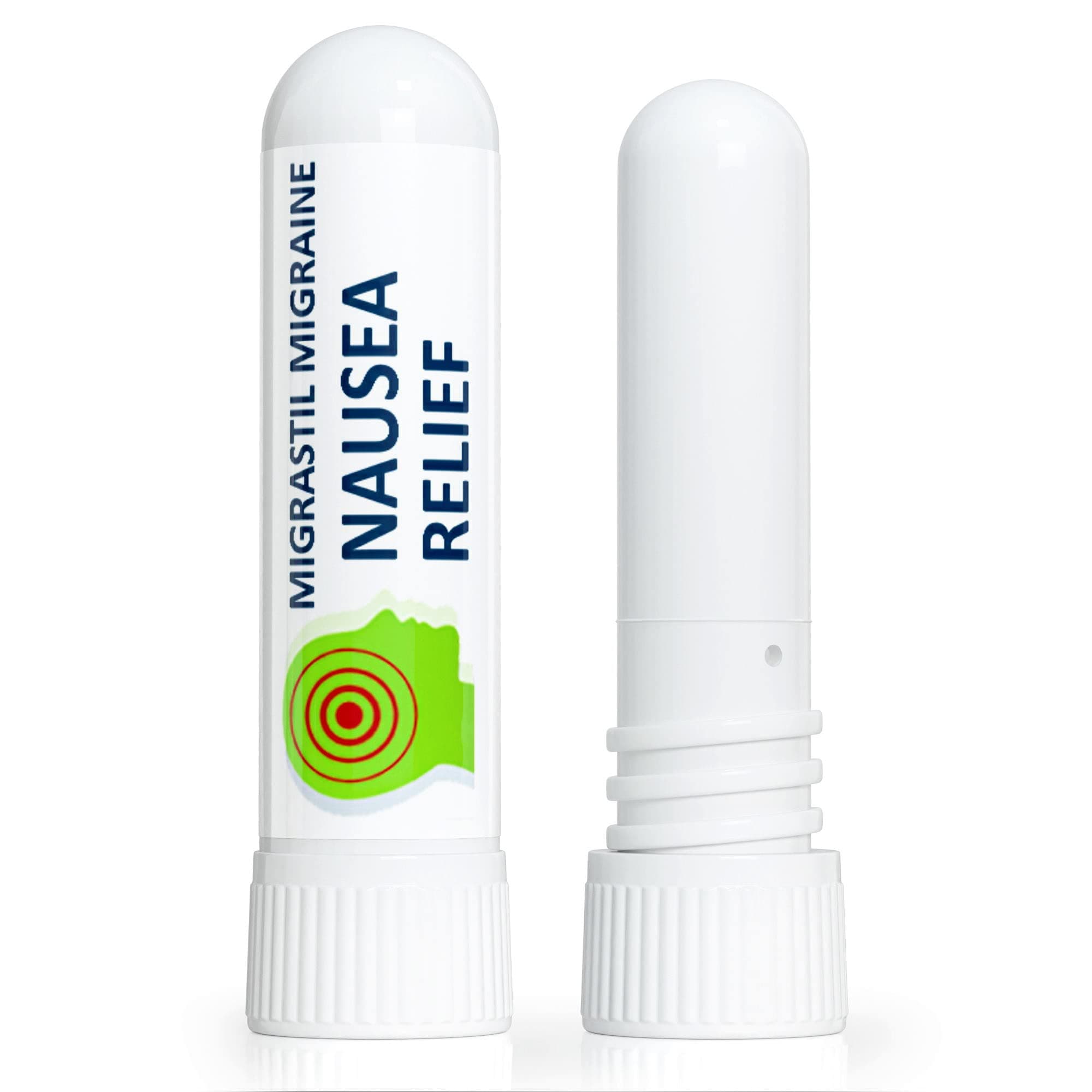 Migrastil Nausea Inhaler (2-Pack) - Pocket Size Aromatherapy Stick for Queasiness - All Natural, Fast Acting Help