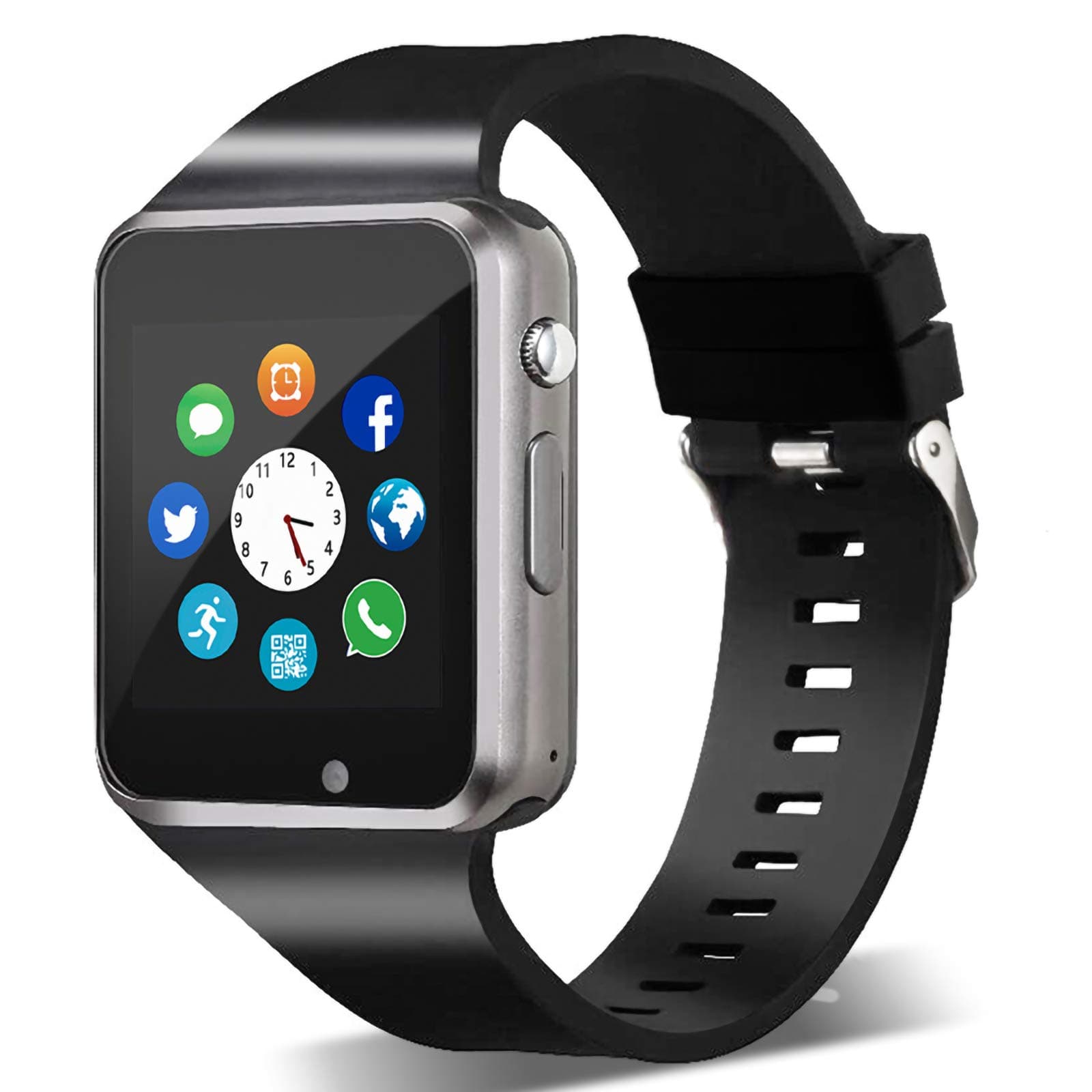 Bluetooth Smart Watch, Bluetooth, Smart Watches without SIM Lock, Phone Can Call and SMS with Touchscreen Camera Notification Sync Compatible for Android and iOS Mobile Phone (App