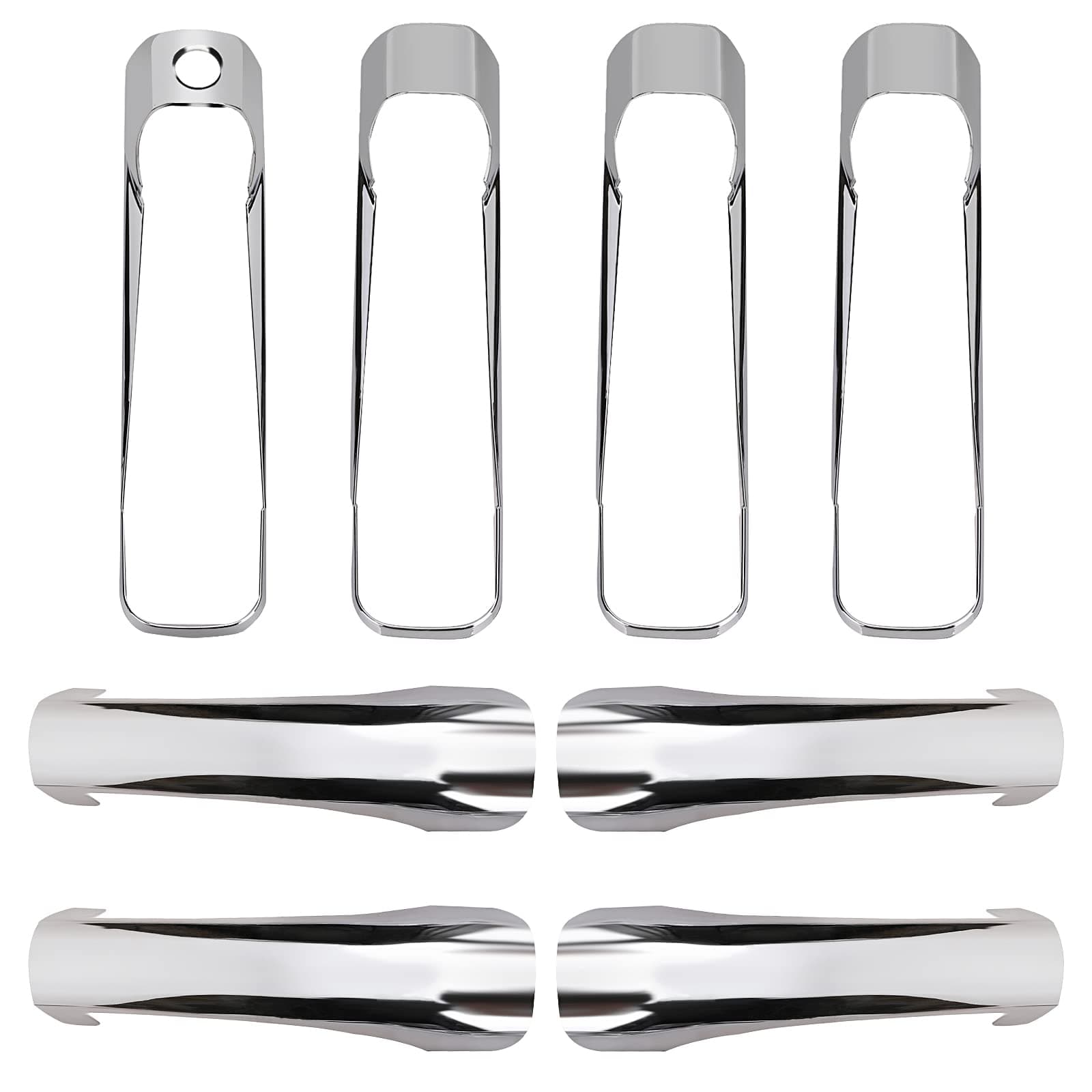 Tutor Auto Chrome Door Handle Covers Compatible with 2009-2018 Dodge Ram 1500 2500 3500 - Handle-Exterior Door