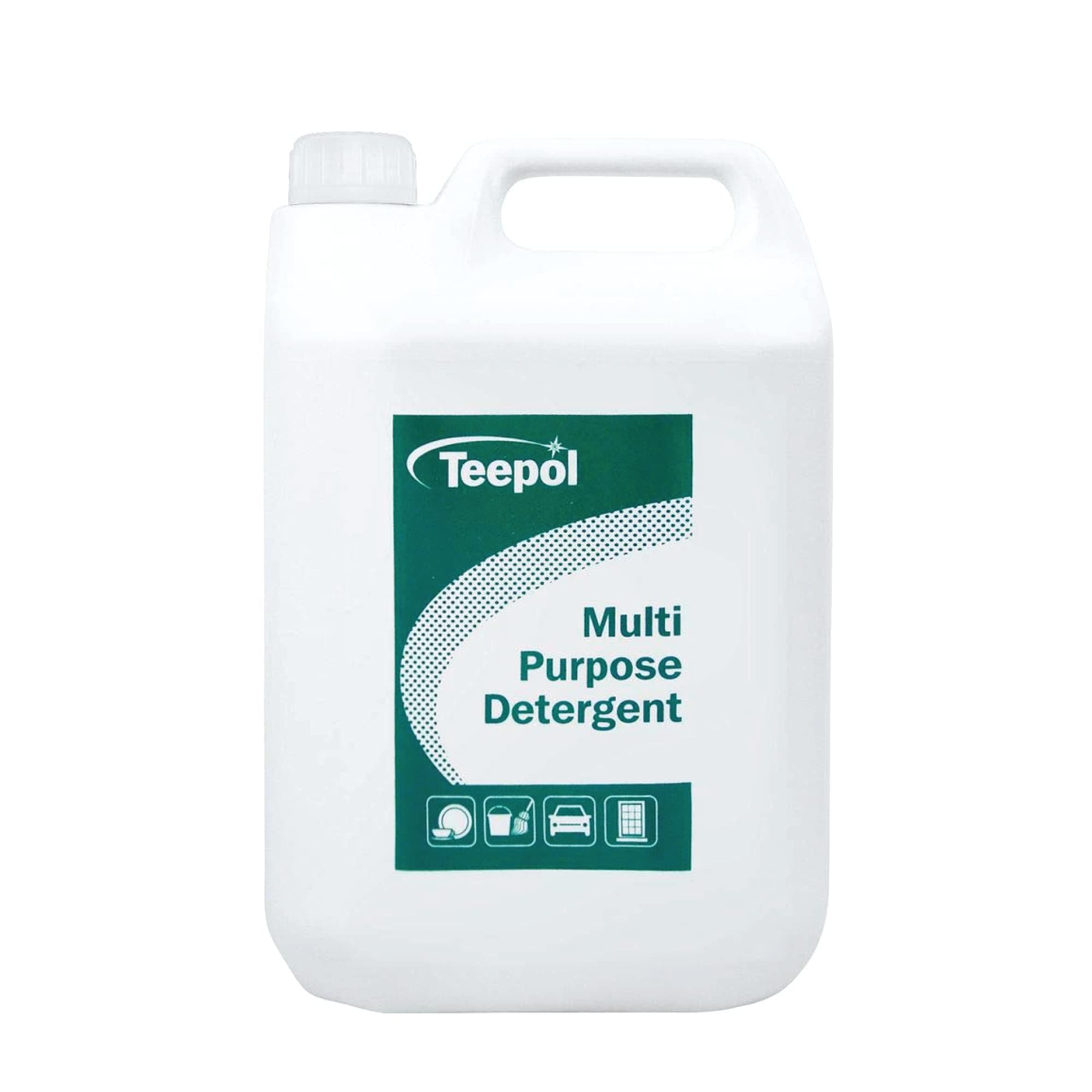 Teepol Multipurpose Detergent - Dishwashing Liquid 5L - Efficient Dish Soap & Floor Cleaner, Multi Surface Cleaner for Oil, Dirt, Grease Removal - PH-Neutral Washing Up Liquid for Home & Business
