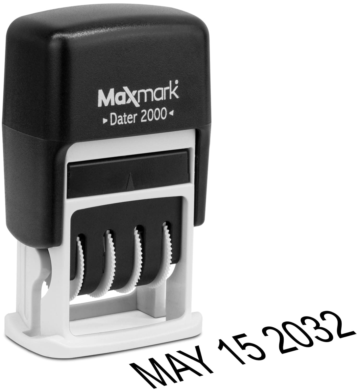 MaxMark Dater 2000, Self Inking Small Date Stamp with Ink Black
