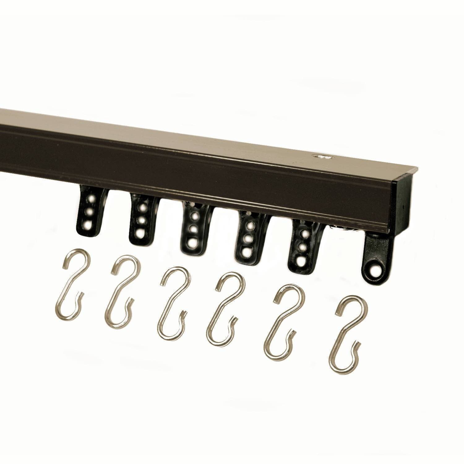 Kirsch 94004 Hand Draw Ceiling Mount Curtain Track Set (6'-Bronze)