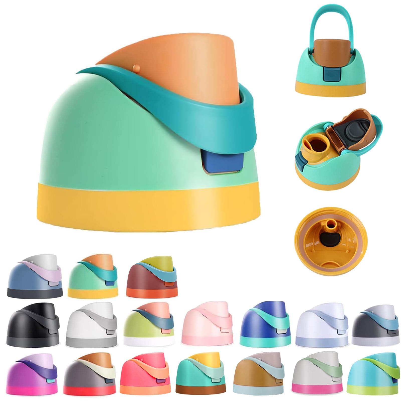 Replacement Lid for Owala Freesip, One Button Water Bottle Top Replacement Cap Compatible with Owala Cup 16oz 24oz 32oz 40oz, Leakproof Lids Accessory，BPA-Free，No Water Leakage