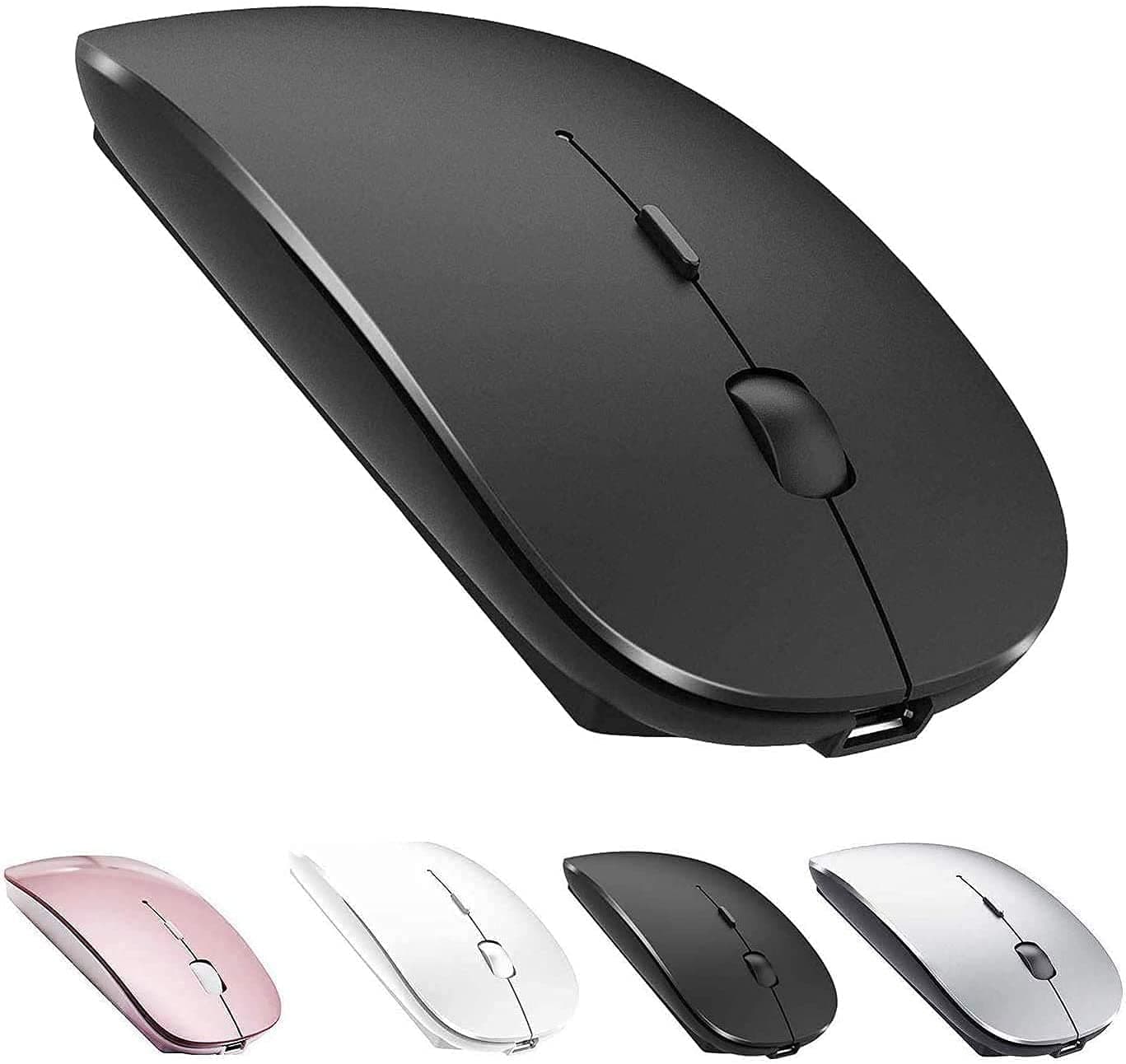 Bluetooth Mouse,Rechargeable Wireless Mouse for MacBook Pro/MacBook Air,Bluetooth Wireless Mouse for Laptop/PC/Mac/iPad pro/Computer (black)