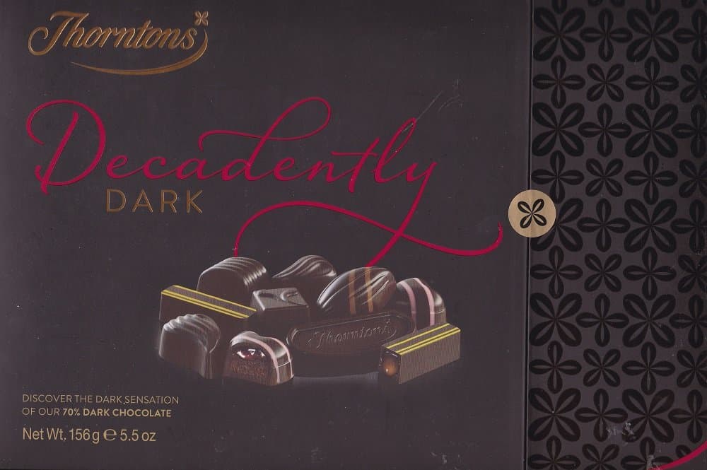 Thorntons Decadently DARK 156G 5.5 oz Chocolates