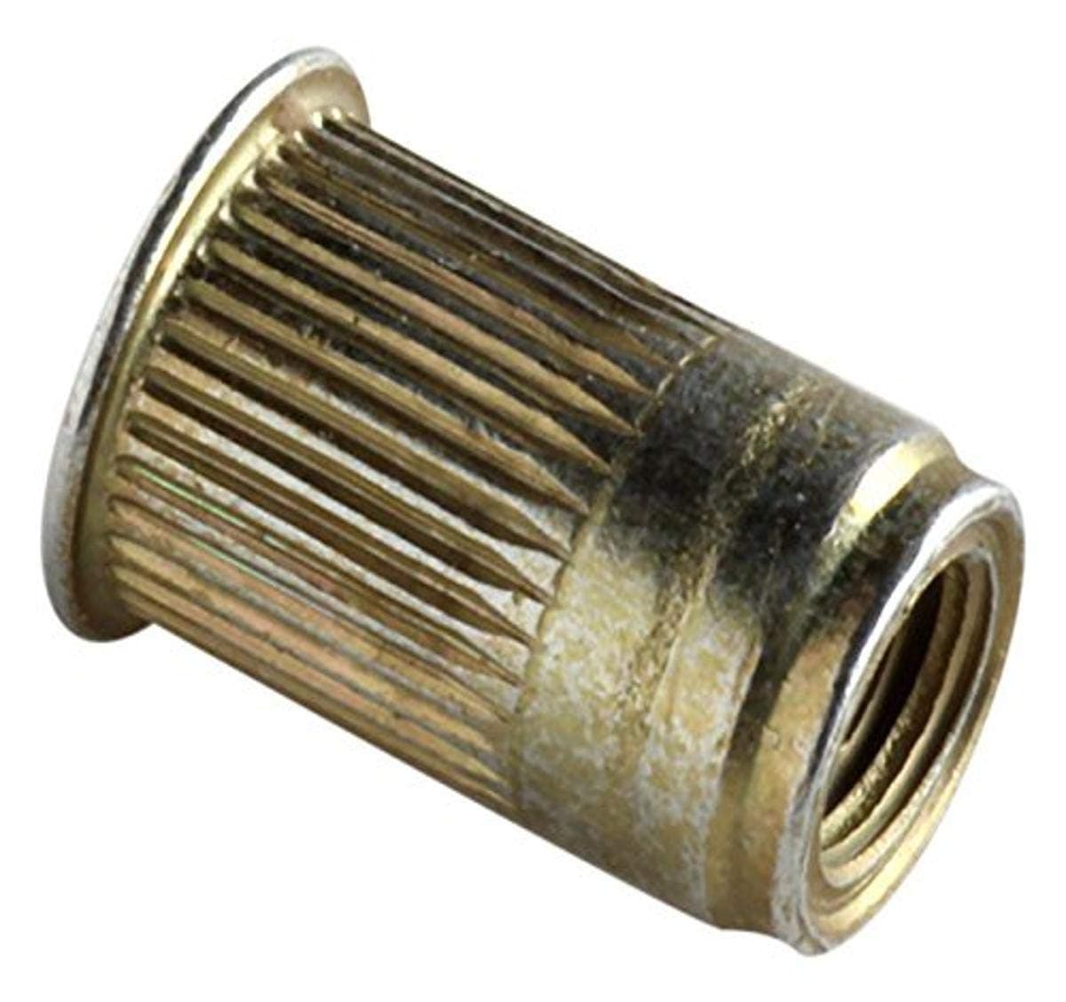 AKS4T-420-260 AK-Series Insert, Thread Size 1/4-20, Yellow-zinc trivalent with Clear Protective Coating, ROHS Compliant, Made in US, Grip Range .165-.260, (Pack of 25pcs)