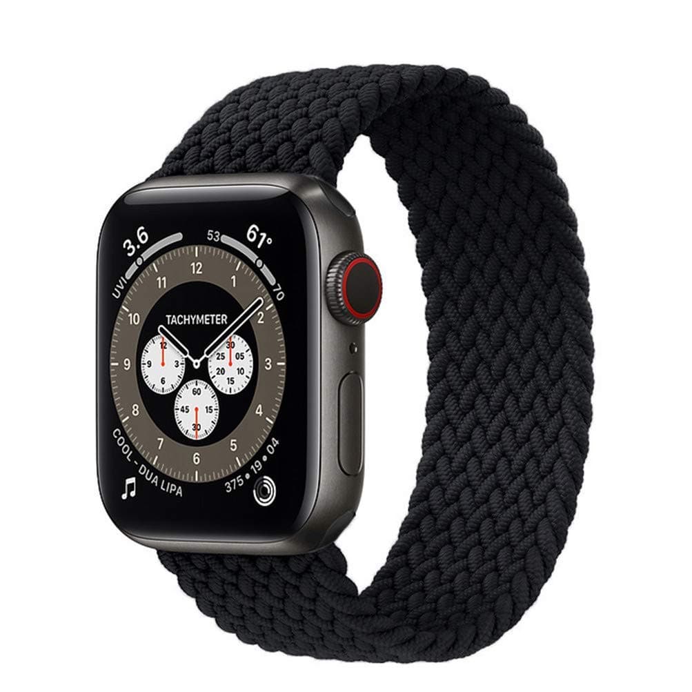 Braided Solo Loop Strap Compatible for Apple Watch Band 41mm 38mm 40mm 42mm 44mm 45mm, No Clasp or Buckles Nylon Sport Elastic Replacement Wrist Band for Men Women for iWatch Series 7/6/se/5/4/3/2/1