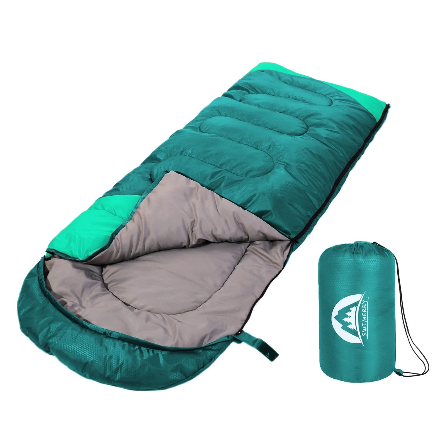 Sleeping Bag 3 Seasons (Summer, Spring, Fall) Warm & Cool Weather - Lightweight,Waterproof Indoor & Outdoor Use for Kids, Teens & Adults for Hiking and Camping