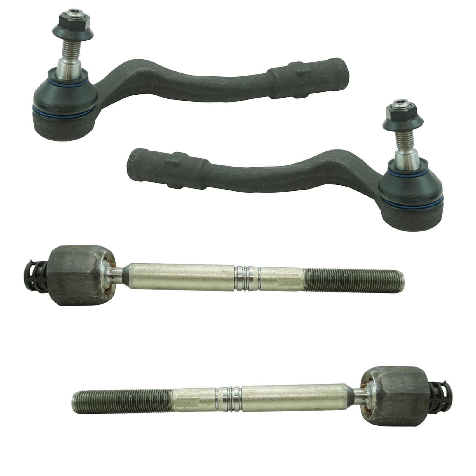 Front Inner and Outer Tie Rod Set 4 Piece Compatible with 2009-16 Audi A4 A4 Quattro 10-14 A5 08-17 A5 Quattro 13-16 allroad 09-12 Q5 13-15 RS5 S4 S5