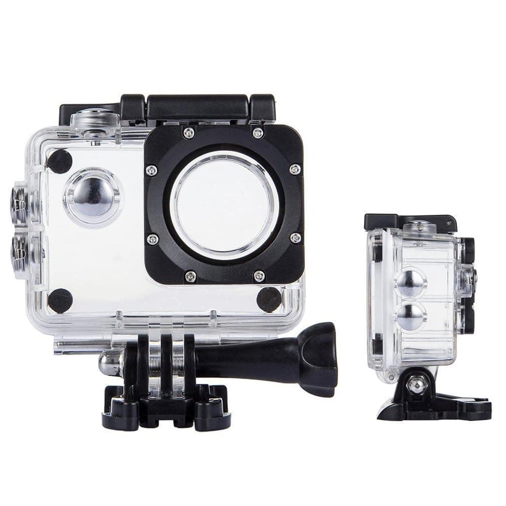 TEKCAM Professional Action Camera Waterproof Case Protective Housing Compatible with AKASO/Crosstour/Dragon Touch/Apexcam/VEMONT/LeadEdge/GOOKAM Waterproof Action Camera
