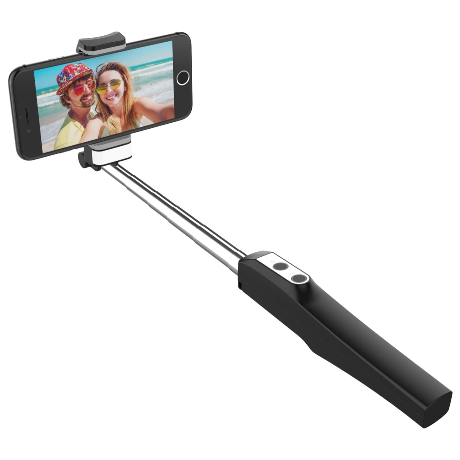 JETech Bluetooth Selfie Stick Extendable Handle Monopod with LED Fill Light and Mirror for iPhone, Samsung Galaxy, Google, LG, Huawei and More Smartphones