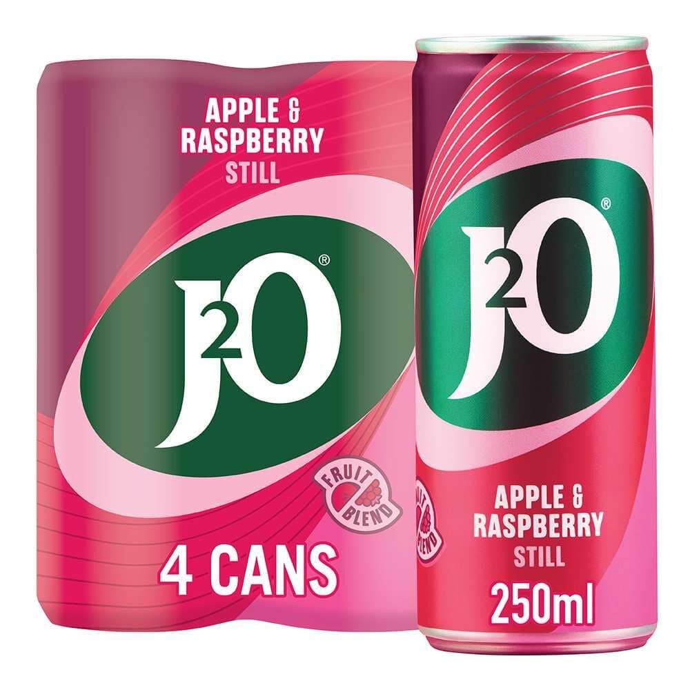 J2o Apple & Raspberry Cans 4 X 250ml