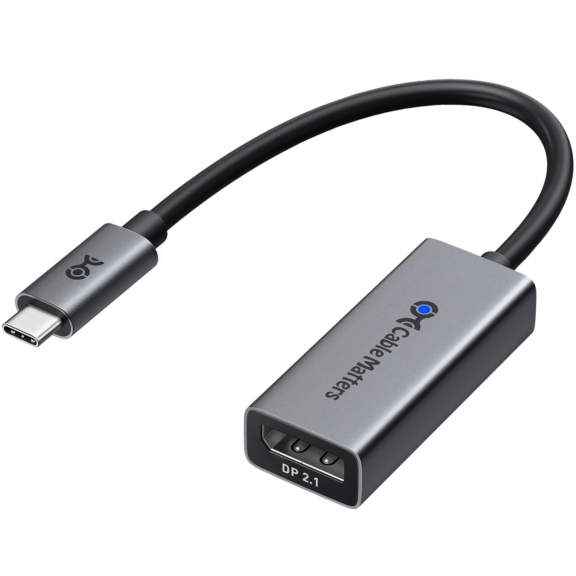 80Gbps USB C to DisplayPort 2.1 Adapter, 16K@60hz, 8K@240hz, 4K@960Hz and HDR Support - Thunderbolt 5/4, USB4 Compatible with VR Headset, MacBook Pro, iPad Pro, XPS, Surface Pro