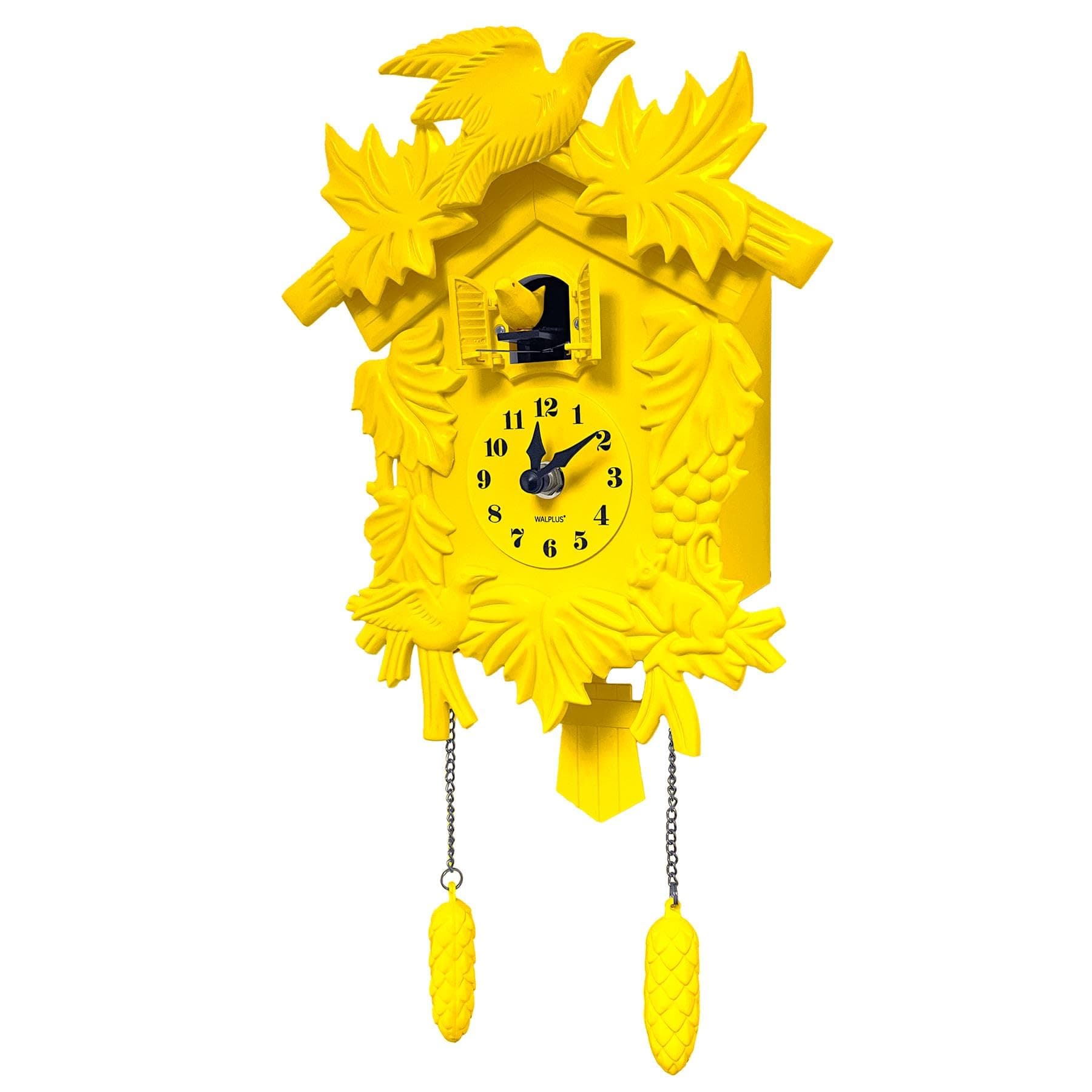 WALPLUS wall clock Cuckoo 25 x 1,5 cm PVC yellow