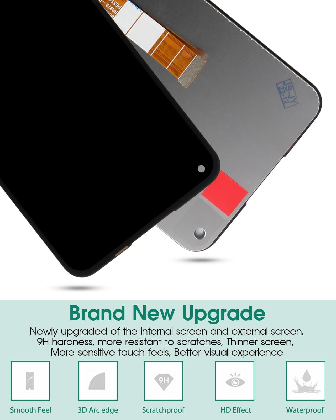 SRJTEK For Oppo A53 4G Screen Replacement for Oppo A53S 4G LCD Display for Oppo A32 Digitizer Assembly for Oppo A33 2020 Touchscreen Repair Parts Kits (Black, without Bezel