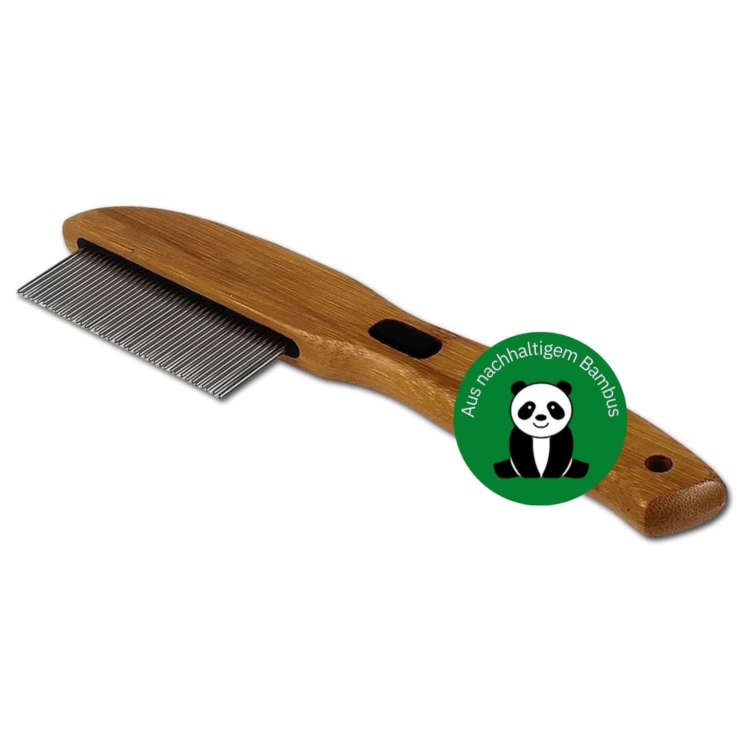 Bamboo Groom Rotating Pin Comb with 41 Rounded Pins for Pets