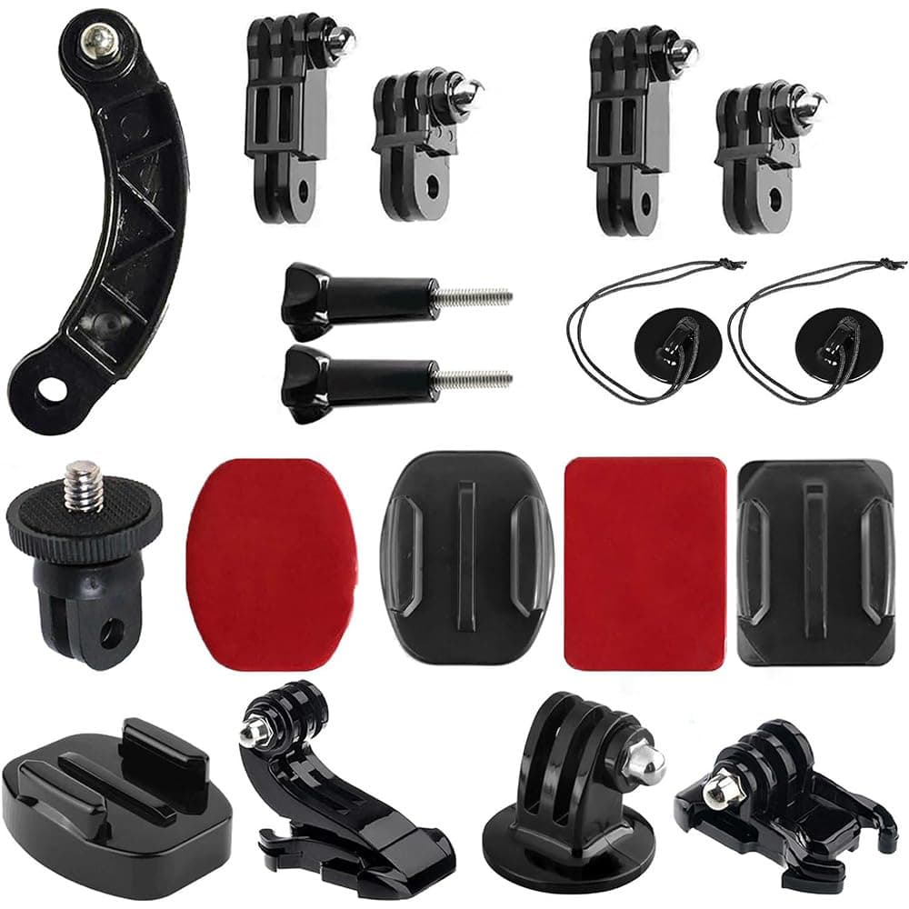 Action Camera Adapter Mount Accessories Kit Compatible with GoPro Hero 12 11 10 9 8 7 Black DJI Action/Pockect Insta360 Action Cameras