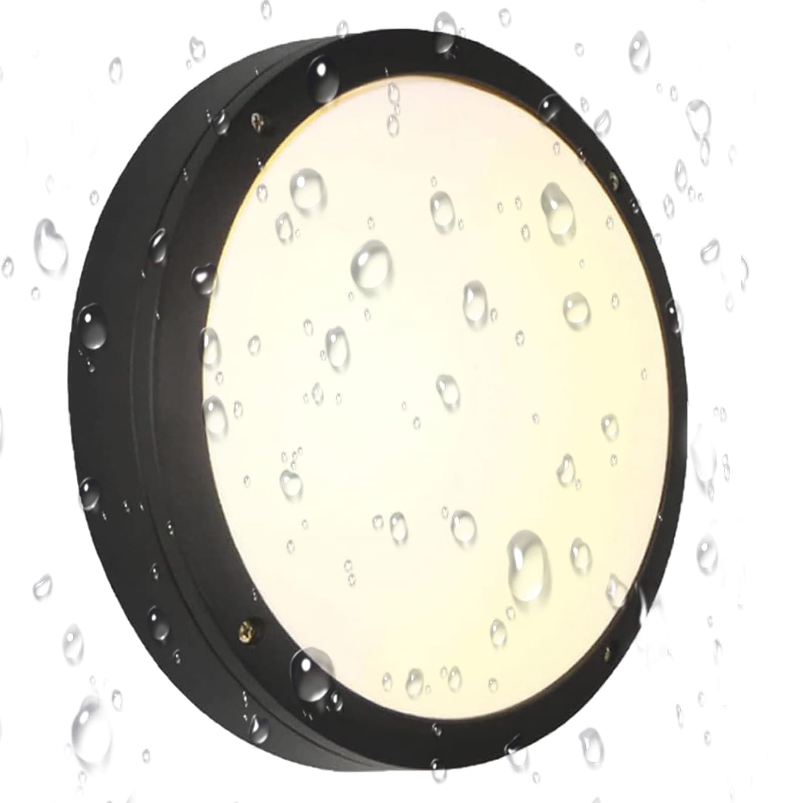 Flush Mount Ceiling Light, Die-Cast Aluminium Fully Sealed Moisture Resistant Light, Modern Minimalist Wall Sconce.11 Inch, 20W, 3000K, IP65 Rainproof, for Walls or Ceilings in Wet Areas.